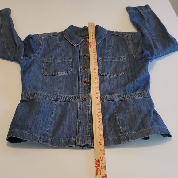 EDDIE BAUER Jean Denim Jacket Blue Size Medium - Picture 7 of 15